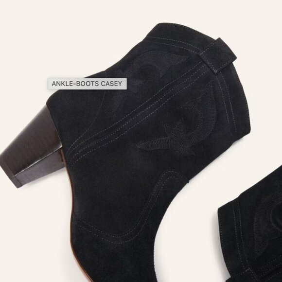 BA&SH Casey Ankle Boots – NEW – Size 37 EU – Black Suede - Picture 3 of 6